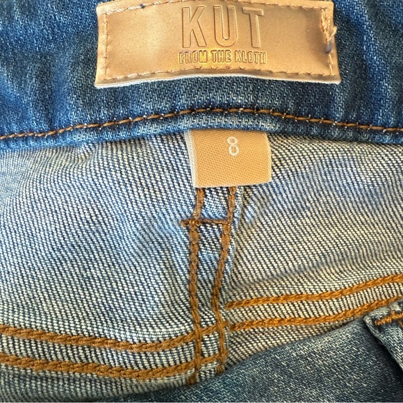 KUT From The Kloth Womens Meg Fab AB Wide Leg High Rise Jeans Size 8 Blue Denim - Picture 10 of 10